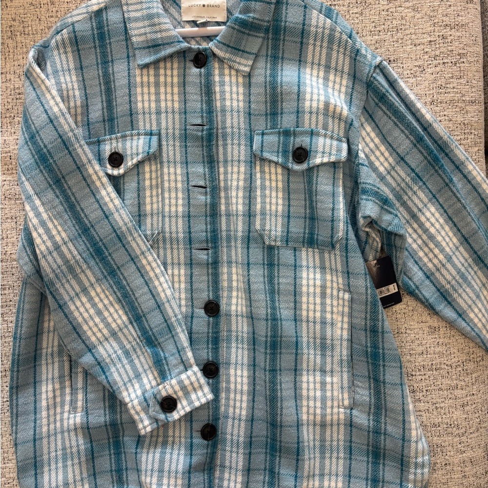 Lucky Plaid Button-Up Shacket